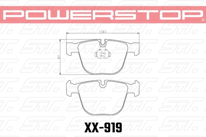 Колодки тормозные 26-919, 26-919B PowerStop Z26 задние BMW 5 (E60), M3 (E92), M5, (E63)