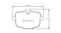 Колодки тормозные 4932-RSL29 PAGID RSL29 (HB820) задние BMW M3 G80; M4 G82; M5 F10; M6 F12; X5 G05; 