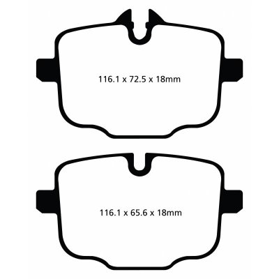 Колодки тормозные DP52089NDX EBC Bluestuff BMW задние BMW M3 G80; M4 G82; M5 F10; M6 F12; X5 G05; X7