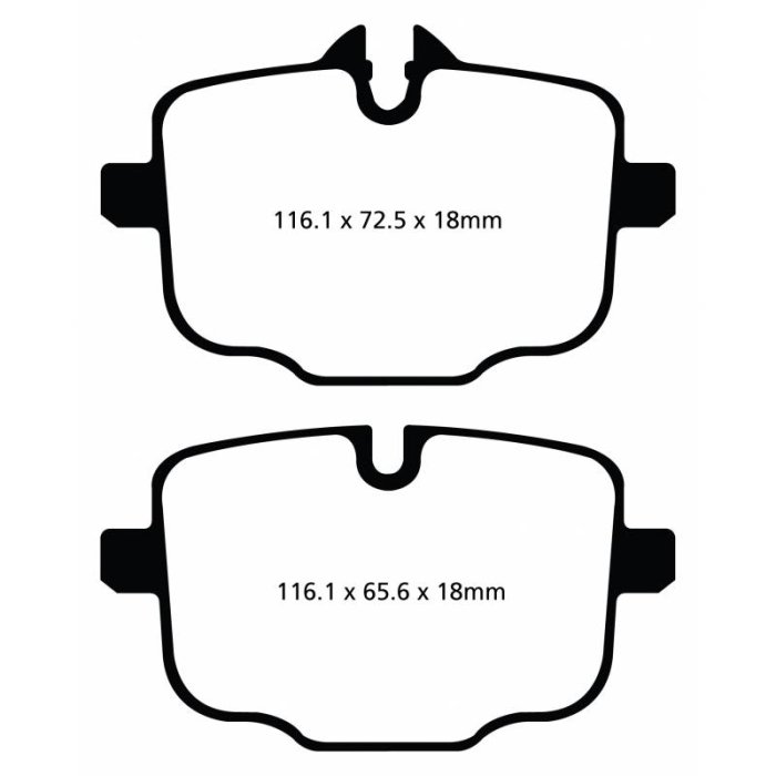 Колодки тормозные DP52089NDX EBC Bluestuff BMW задние BMW M3 G80; M4 G82; M5 F10; M6 F12; X5 G05; X7