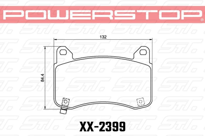 Колодки тормозные 23-2399 PowerStop Z23 передние TESLA Model 3; Model Y;