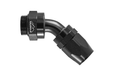 - 8 AN (8AN AN8) фитинг 45°, ПАПА M22 x 1,5 mm, BLACKROCK LAB, A08-045-M22BK