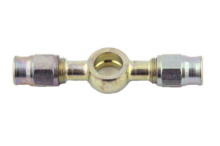 Фитинг banjo d10 mm, двойной вход шланга D-03 сталь 5098-03P, Goodridge