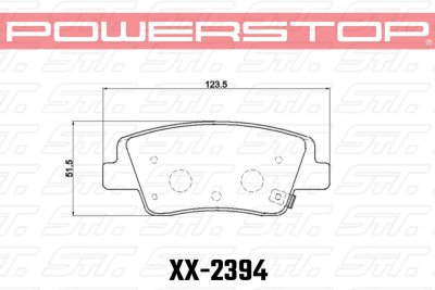 Колодки тормозные 23-2394 PowerStop Z23 задние GENESIS G80; GV70