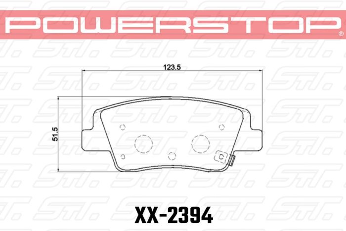 Колодки тормозные 23-2394 PowerStop Z23 задние GENESIS G80; GV70