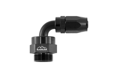 - 6 AN (6AN AN6) фитинг 90°, ПАПА M22 x 1,5 mm, BLACKROCK LAB, A06-090-M22BK