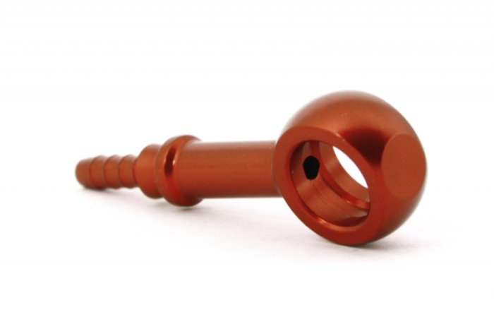Фитинг banjo d10 mm, длинный D-03 алюминий КРАСНЫЙ, под опрессовку S5092-03DRD, Goodridge
