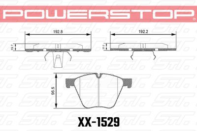 Колодки тормозные 23-1529 PowerStop Z23 передние BMW X5 E70, X6 E71; X5 F15, X6 F16; 50i, M50d