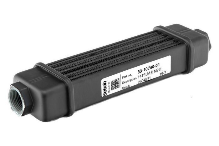 Радиатор масляный 204x63x40; ProLine Slimline SLM (M22x1,5 выход) Setrab, 53-10740, 141-06