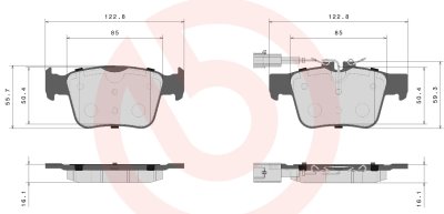Колодки тормозные 23-1989 PowerStop Z23 задние ALFA ROMEO GIULIA, STELVIO; MASERATI LEVANTE