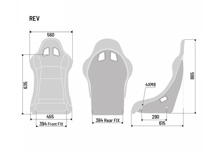 Спортивное сиденье REV QRT SPARCO, размер S-M, черное, FIA, 008014RNR