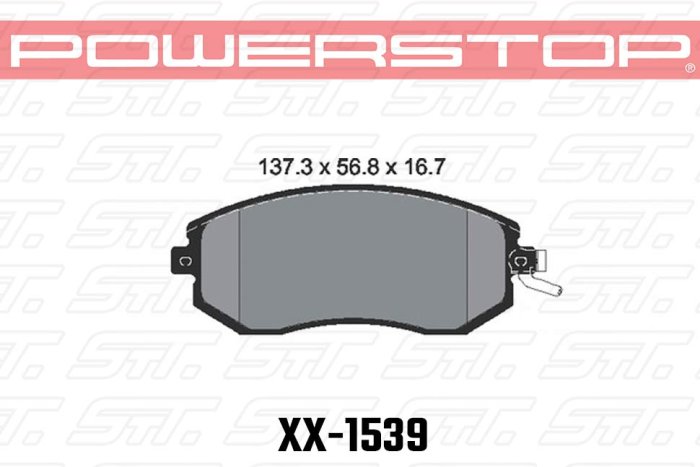 Колодки тормозные 23-1539 PowerStop Z23 перед Subaru BRZ, Toyota GT 86, Forester, Impreza 2011->