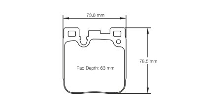 Колодки тормозные 4933-RSL29 PAGID RSL29 (HB766) задн. BMW M4 F82; M3 F80 F30; F20; M2 M-Performance