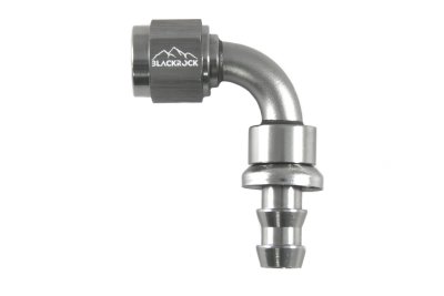 - 6 AN (6AN AN6) фитинг 90°, PUSH FIT серия BLACKROCK LAB P06-090-7Ti