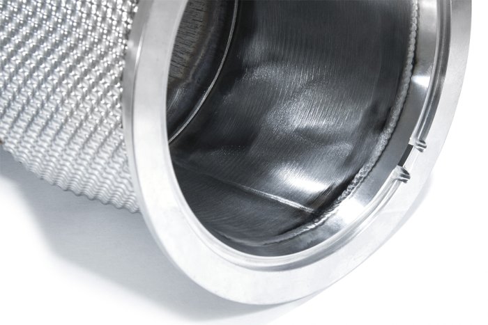 Приемная труба (даунпайп) термоэкран VW-DP-0316 BlackRock Lab Audi S4/S5 B9 OPF 2019->