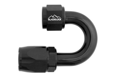 - 10 AN (10AN AN10) фитинг 180°, K90 серия, BLACKROCK LAB ЧЁРНЫЙ, K10-180-9BK