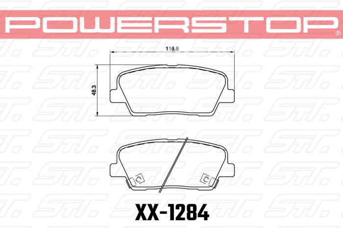 Колодки тормозные 17-1284 PowerStop Z17 задние KIA K9; STINGER; MOHAVE; GENESIS G70; G80; HYUNDAY