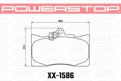 Колодки тормозные 26-1586 PowerStop Z26 перед Toyota Celsior 4.3 (UCF3) Lexus GS 2005-&gt; ; IS III