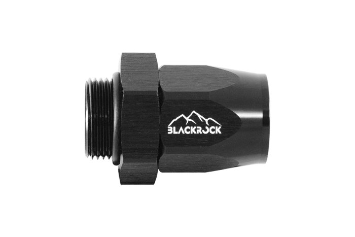 - 8 AN (8AN AN8) фитинг прямой ПАПА M22 x 1,5 mm, BLACKROCK LAB, A08-001-M22BK