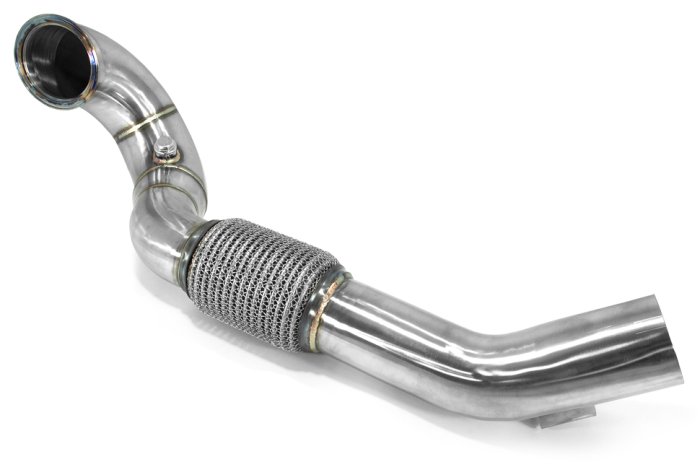 Приемная труба (даунпайп) VW-DP-0221 BlackRock Lab VAG 1.8, 2.0 TSI MQB передний привод 89 mm