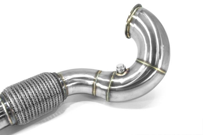 Приемная труба (даунпайп) VW-DP-0221 BlackRock Lab VAG 1.8, 2.0 TSI MQB передний привод 89 mm