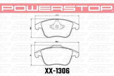 Колодки тормозные 17-1306 PowerStop Z17 перед Range Rover EVOQUE; FREELANDER MK2; XC70; V70