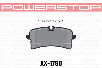 Колодки тормозные 23-1780 PowerStop Z23 задние Porsche Macan Turbo