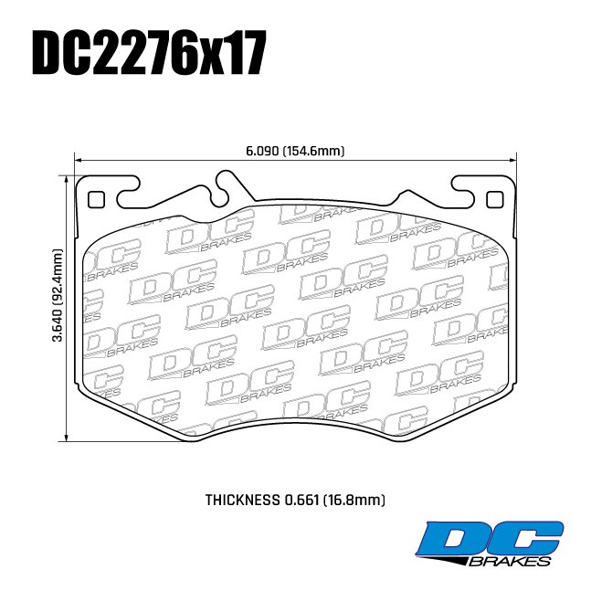 Колодки тормозные DC2276E17 DC Brakes RT.2, передние Mercedes AMG A45, AMG A35, AMG CLA45, AMG GLA45