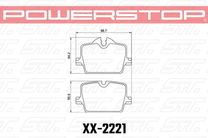 Колодки тормозные 23-2221 PowerStop Z23 задние BMW 3 G20; TOYOTA SUPRA 2019->