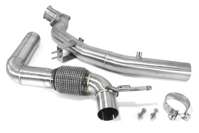 Приемная труба (даунпайп) FD-DP-0225 BlackRock Lab Ford MUSTANG 2.3T 2015-2019