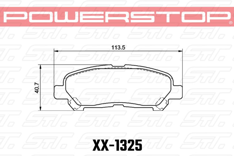 Колодки тормозные 17-1325 PowerStop Z17 задние TOYOTA HIGHLANDER 2007-2014