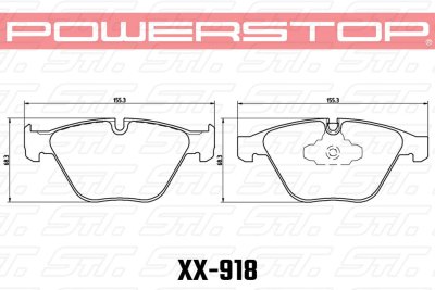 Колодки тормозные 23-918 PowerStop Z23 передние BMW E90, 92, 335i, M3 E90, E60