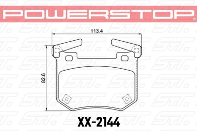 Колодки тормозные 26-2144 PowerStop Z26 задние KIA STINGER; GENESIS G70;