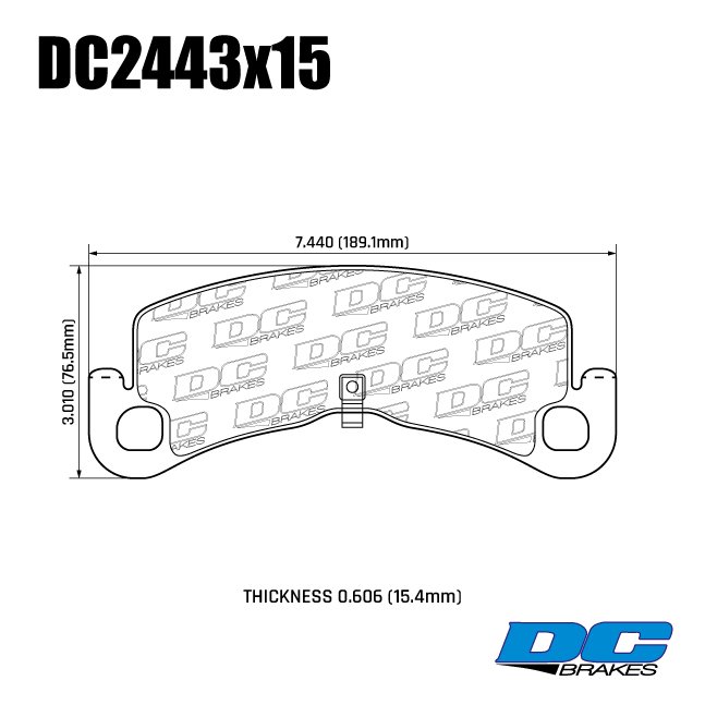 Колодки тормозные DC2443E15 DC brakes RT.2, перед. TESLA Model S PLAID 2021->