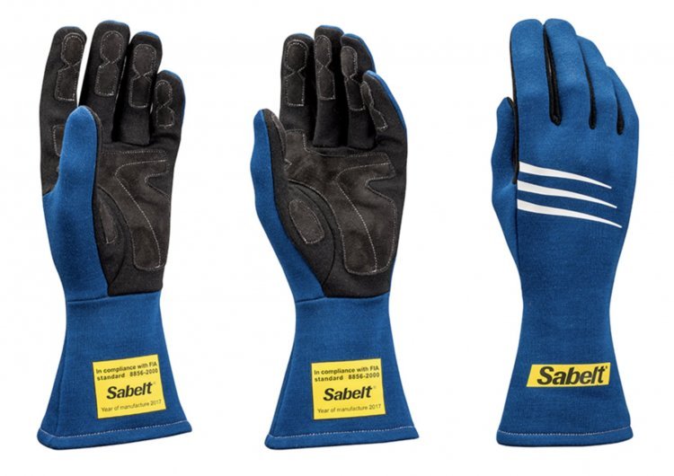 Перчатки для автоспорта Sabelt CHALLENGE TG-3, FIA 8856-2000, синий, размер 11, RFTG03BL11