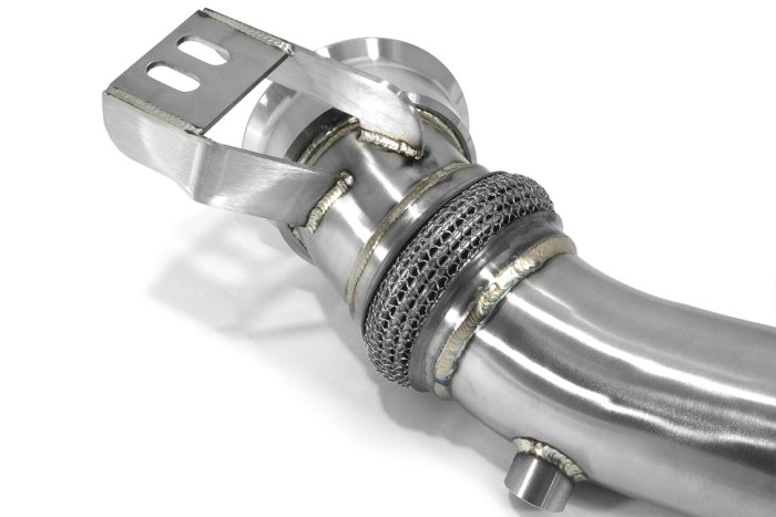 Приемная труба (даунпайп) MB-DP-0256 BlackRock Lab MB M256; AMG E53, AMG CLS 53, GLE 53; AMG GT53