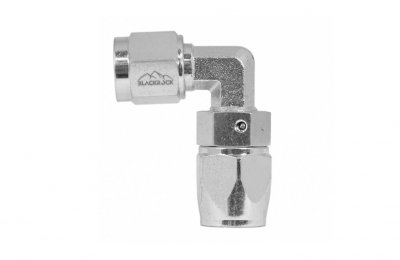 - 6 AN (6AN AN6) фитинг 90°, сталь BLACKROCK LAB T06-090-06S под тефлоновый шланг (600 серия)