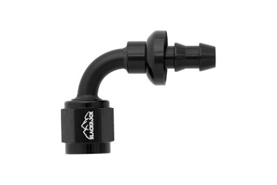- 4 AN (4AN AN4) фитинг 90°, PUSH FIT серия BLACKROCK LAB P04-090-7BK (под хомут)