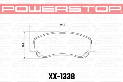 Колодки тормозные 17-1338 PowerStop Z17 передние MAZDA CX-5 / Nissan Qashqai, X-trail, JUKE