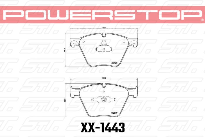 Колодки тормозные 23-1443 PowerStop Z23 передние BMW X5 E70, X6 E71; X5 F15, X6 F16; 50i, M50d