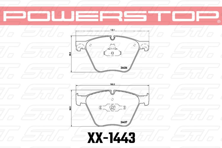 Колодки тормозные 23-1443 PowerStop Z23 передние BMW X5 E70, X6 E71; X5 F15, X6 F16; 50i, M50d