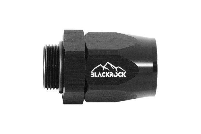 - 10 AN (10AN AN10) фитинг прямой ПАПА M22 x 1,5 mm, BLACKROCK LAB, A10-001-M22BK