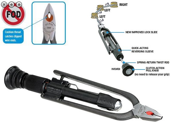 Плоскогубцы автоматические для скручивания контровочной проволоки РЕВЕРСИВНЫЕ Milbar 25W 15см (6")