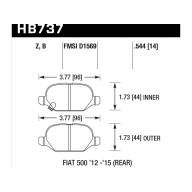 Колодки тормозные HB737B.544 HAWK HPS 5.0; 14mm - Колодки тормозные HB737B.544 HAWK HPS 5.0; 14mm