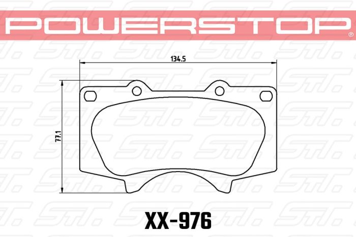 Колодки тормозные 23-976 PowerStop Z23 передние LEXUS GX460; GX470; Prado 150; 120; PAJERO