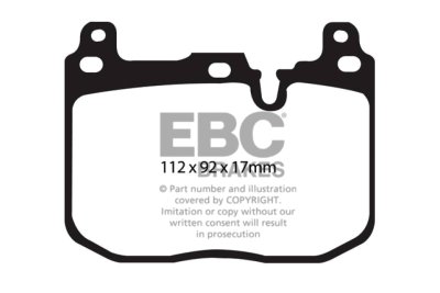 Колодки тормозные DP82130RPX EBC RP-X BMW передние M4 F82; M3 F80; M2 F87; M-Performance