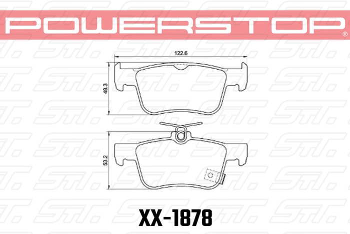 Колодки тормозные 23-1878 PowerStop Z23 задние CHANGAN; HAVAL H6, H7; Honda Civic
