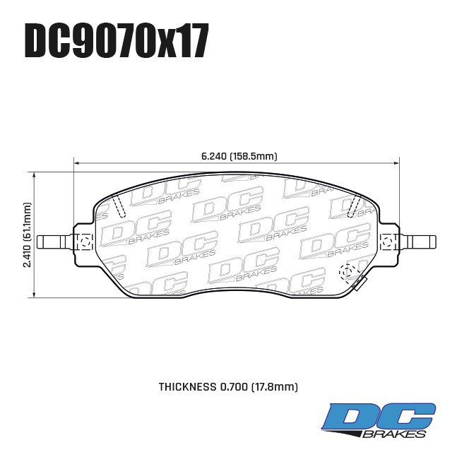 Колодки тормозные DC9070E17 DC brakes RT.2, передние TANK 300