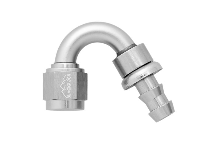 - 6 AN (6AN AN6) фитинг 150° PUSH FIT серия BLACKROCK LAB P06-150-7Ti