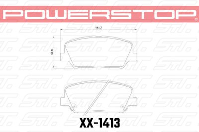 Колодки тормозные 17-1413 PowerStop Z17 передние KIA Ceed GT; OPTIMA; HYUNDAI i30; GENESIS